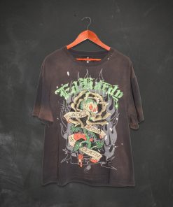 Black Rose Boxy Tee - Sunfade Grey