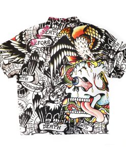 Alternative view of Battle Skull Boxy Camp Shirt