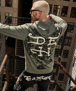 Alternative view of Dragon Wings Olive Pullover Hoodie