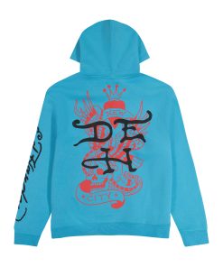 Alternative view of Flame Skull Hoodie - Jewel