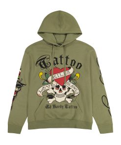 LKS Skull Hoodie - Light Olive