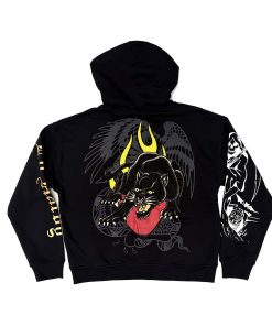 Alternative view of Reaper Rhinestone Boxy Fleece Hoodie