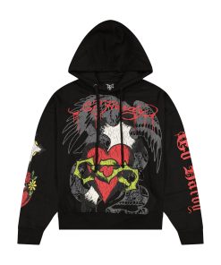 Heart Cross Boxy Fleece Hoodie