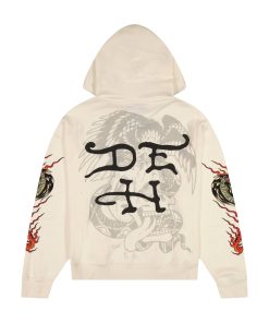 Alternative view of Panther Flame Rhinestone Boxy Fleece Hoodie