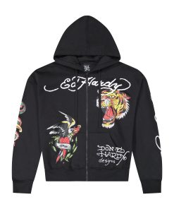 Tiger Eagle Boxy Zip Hoodie