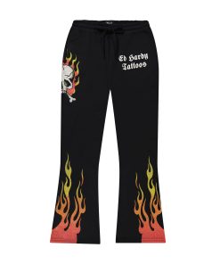 Skull Flames Bootcut Sweatpants