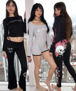 Alternative view of Panther Snake LS/Fold Over Yoga Pants