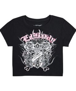 Flame Cross Baby Tee