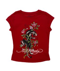 Panther Rhinestone Cap Sleeve Tee