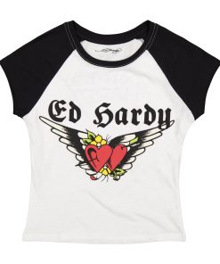 Heart Wings Raglan Cap Sleeve Tee