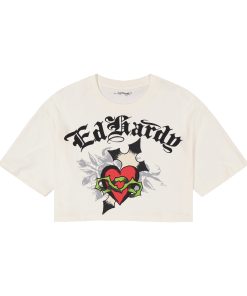 Cross Heart Cropped Boxy Tee