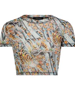 Tiger Print Mesh Shirt
