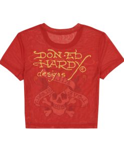 Alternative view of Mesh LKS Skull Baby Tee