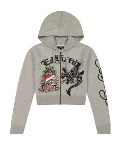 Heart Roses Zip Hoodie