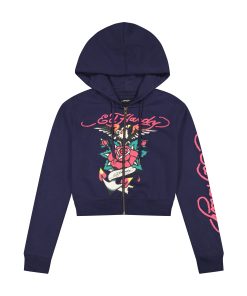 Eagle Rose Cropped Hoodie