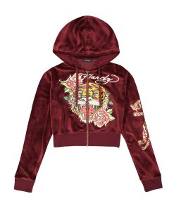 Retro Tiger Y2K Velour Hoodie