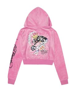 Alternative view of Panther Crown Velour Zip Front Hoodie