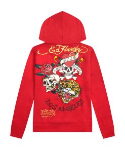 Alternative view of Dagger Roses Long Fleece Hoodie