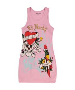 Retro Flash Rib Tank Dress