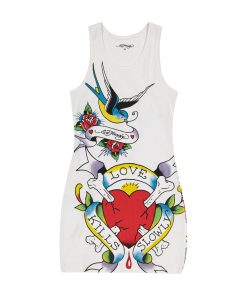 LKS Heart Rib Tank Dress