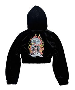 Alternative view of Tiger Flame Faux Fur Hooded Jacket