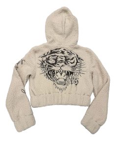 Alternative view of Tiger Hooded Sherpa Zip Up Jacket