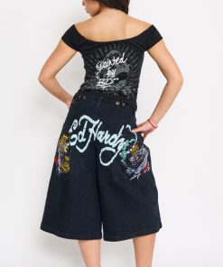 Alternative view of Panther Long Denim Shorts