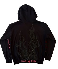 Alternative view of Flames Rhinestone Hoodie