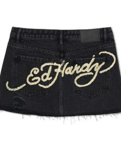 Alternative view of Panther Roses Denim Skirt