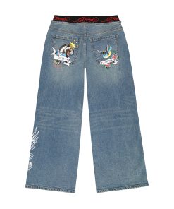 Alternative view of Swallow Panther Elastic Band Jeans