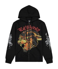 Panther Fleece Zip Front Hoodie